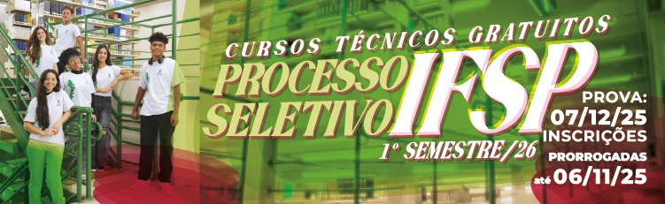 INSCRIÇÕES PRORROGADAS até 06/11/2025 - Processo Seletivo 2026